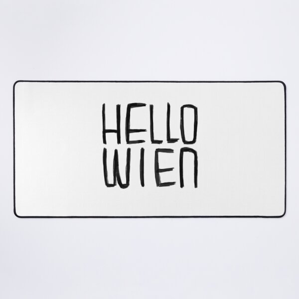 Item preview, Funny Pun, Hello Wien Typography, Hell-o Wien, Vienna for Halloween designed and sold by badlydrawnbabe.