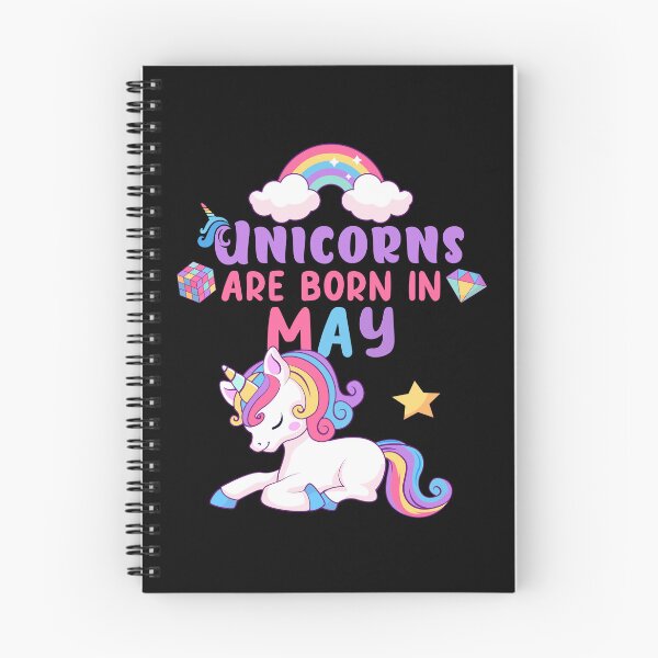 Artikelvorschau, Einhörner werden im Mai geboren, bunter Regenbogen, perfektes Geschenk für die Prinzessin entworfen und verkauft von Mini Pandas.