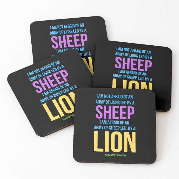 Item preview, I am not afraid of an army of lions led by a sheep - Motivational Quotes designed and sold by QuotesAreFun.