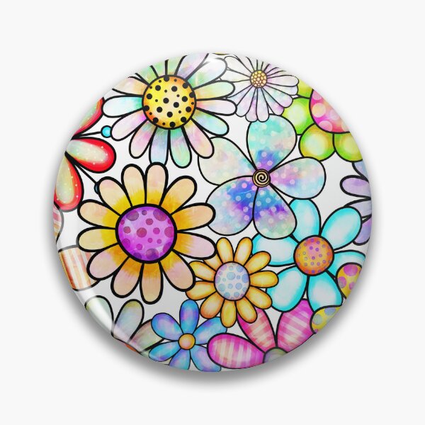 Item preview, Bright fun floral pattern designed and sold by PurpleJelly.
