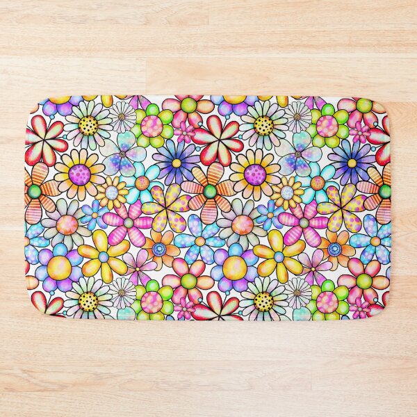 Item preview, Bright fun floral pattern designed and sold by PurpleJelly.