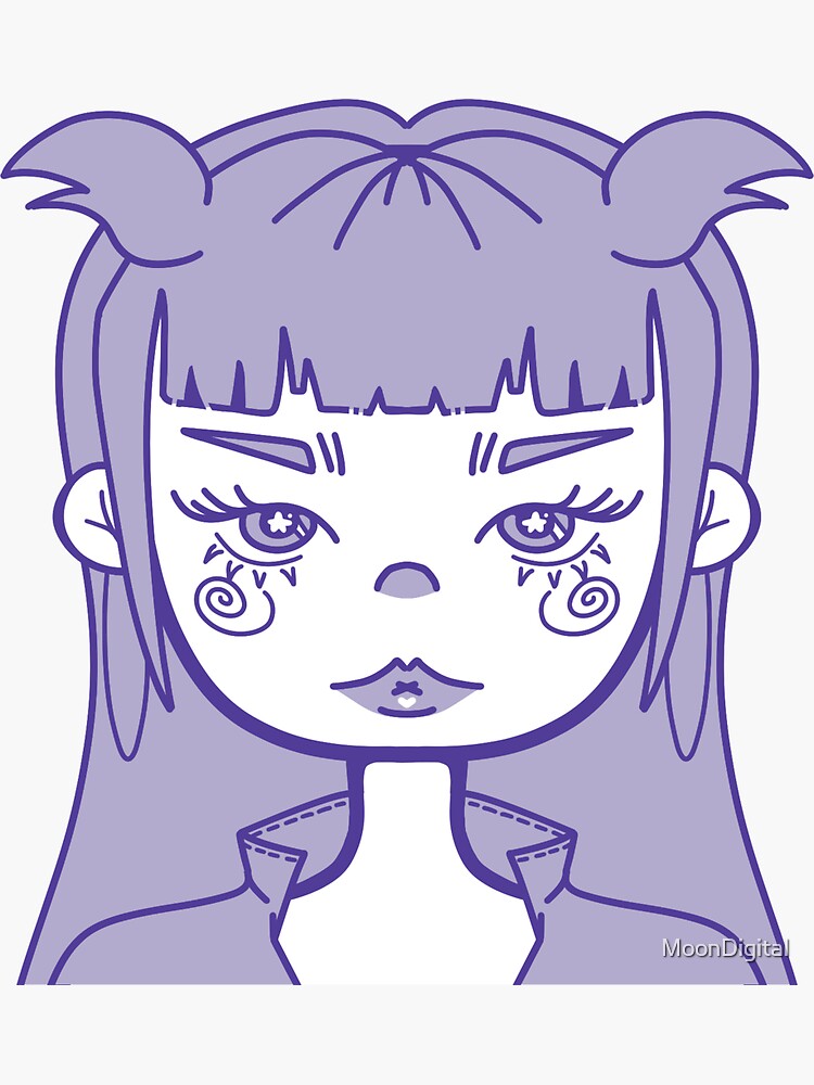 "Cute Y2K Girl" Sticker for Sale by MoonDigital Redbubble