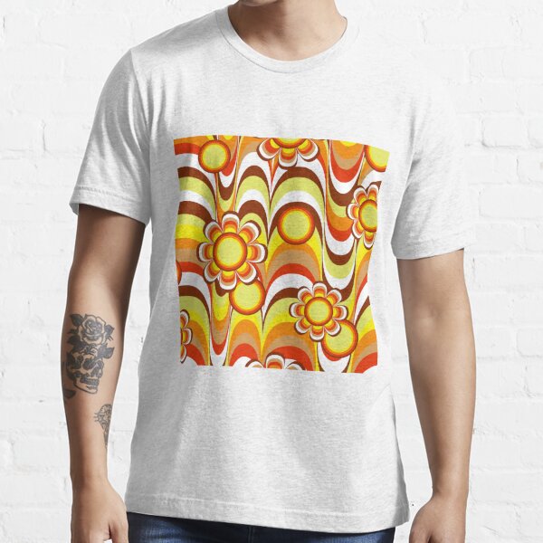 Groovy 60s Psychedelic Flower Essential T-Shirt for Sale by Makanahele