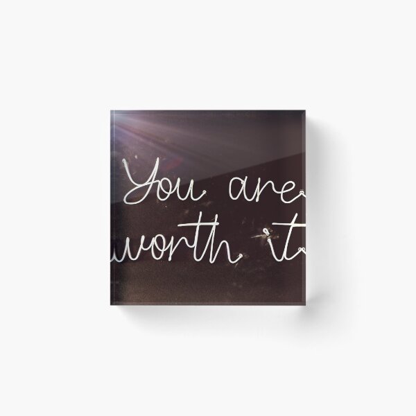 Item preview, You Are Worth It designed and sold by BlackSwanIOM.