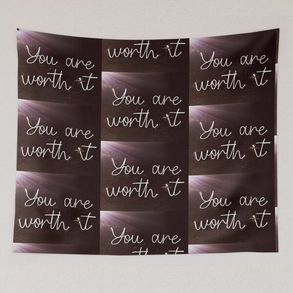 Item preview, You Are Worth It designed and sold by BlackSwanIOM.