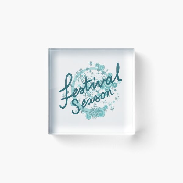 Item preview, Festival Season Type Design Teals designed and sold by NataliePaskell.