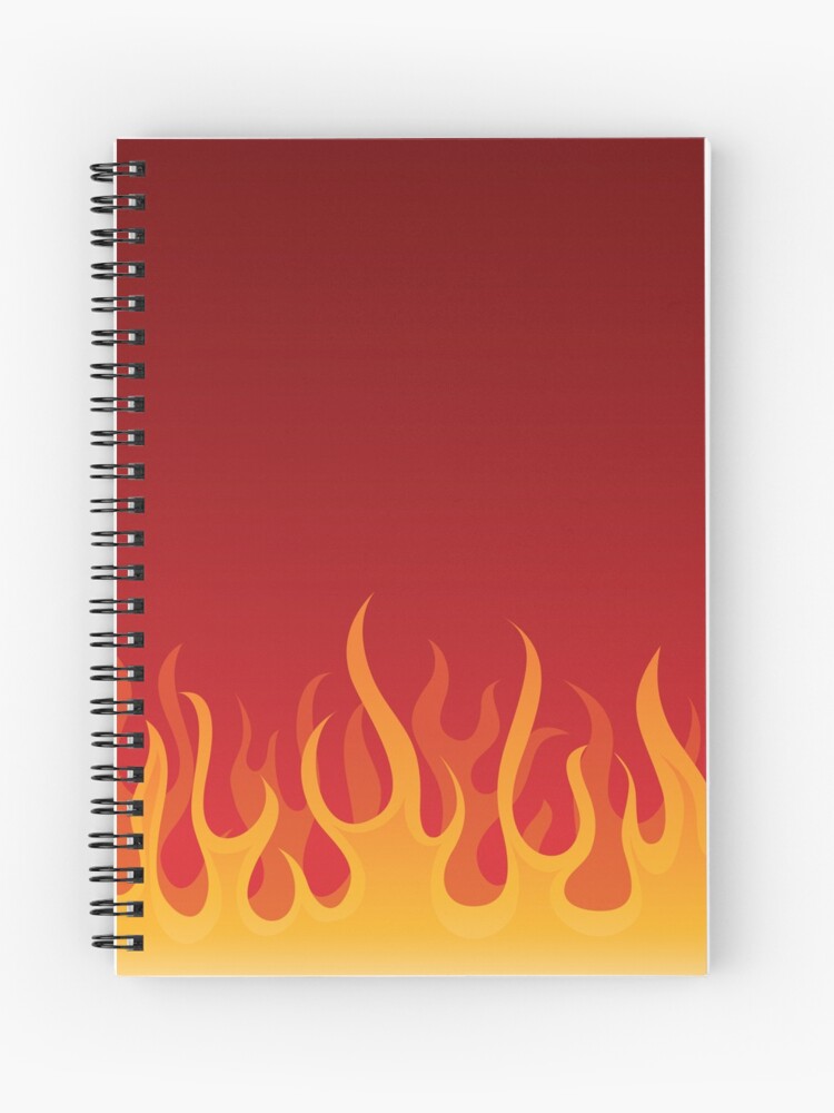 Cuaderno de espiral «Fuego y llamas: fondo rojo ardiente, caliente» de Mhea  | Redbubble