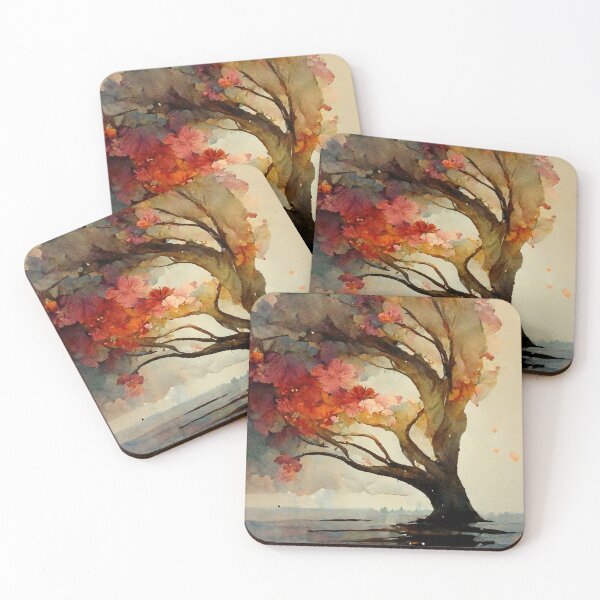 Item preview, Autumn Tree Water painting designed and sold by ThePurpleMelon.