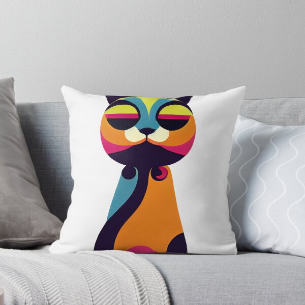 Aperçu de l'œuvre Chat funky effrayant créée et vendue par quickartz.