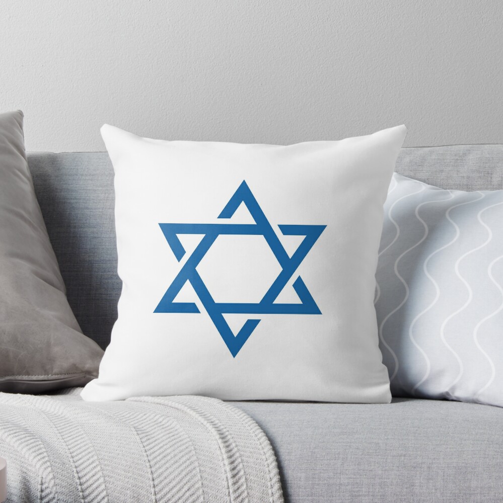 Star of David Stickers, Set of 40 Sparkly Blue and Silver Six