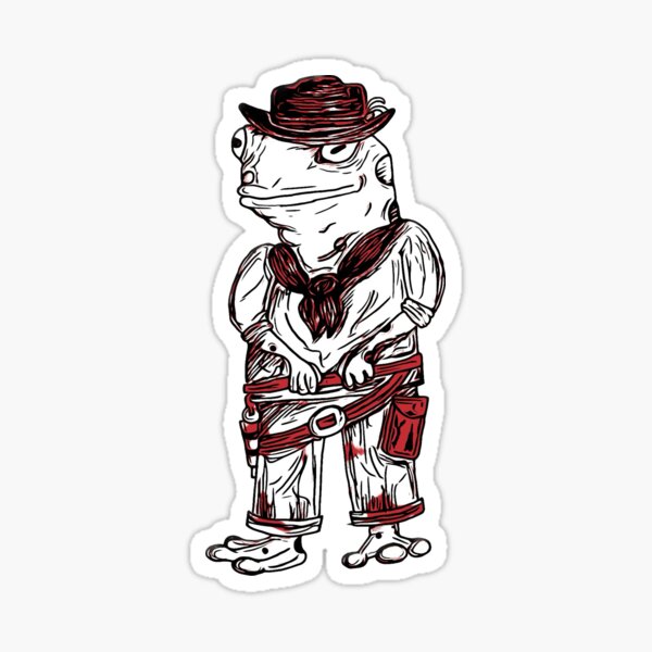 Vista previa del artículo con la obra «Línea roja Rana Arthur Morgan», diseñado y vendido por HOBO "ART".