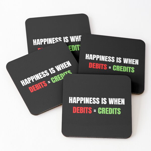 Item preview, Happiness Is When Debits = Credits  designed and sold by TomorrowQuotes.