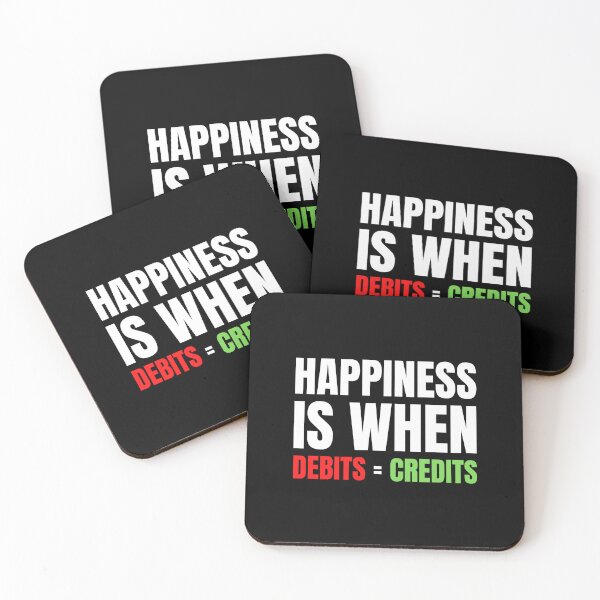 Item preview, Happiness Is When Debits = Credits  designed and sold by TomorrowQuotes.