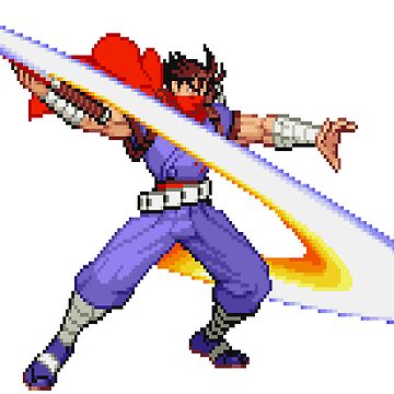 Artwork thumbnail, Strider Hiryu Back Slash MvC2 by ropified