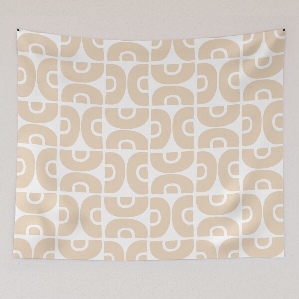Item preview, Groovy Mid Century Modern Pattern 719 Beige designed and sold by tonymagnerart.