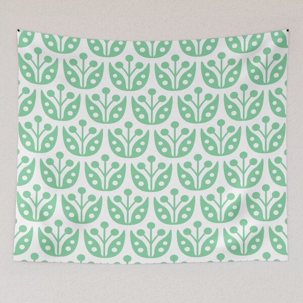 Item preview, Mid Century Modern Flower Pattern 541 Green designed and sold by tonymagnerart.