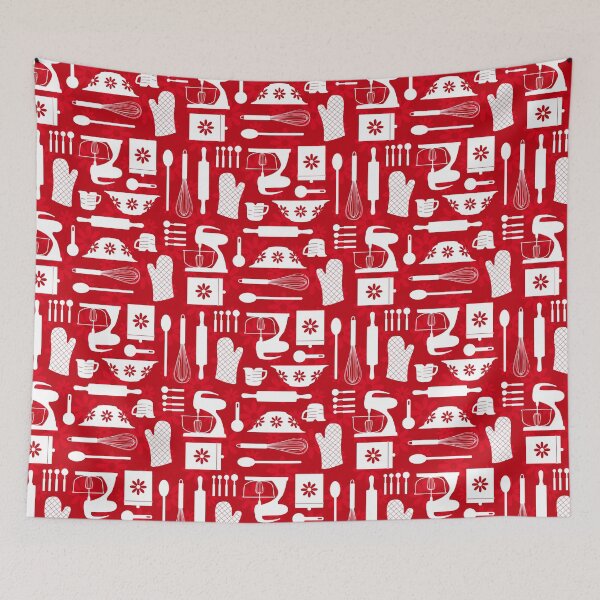 Item preview, Red Retro Kitchen  designed and sold by WickedRefined - Nicole Demereckis.