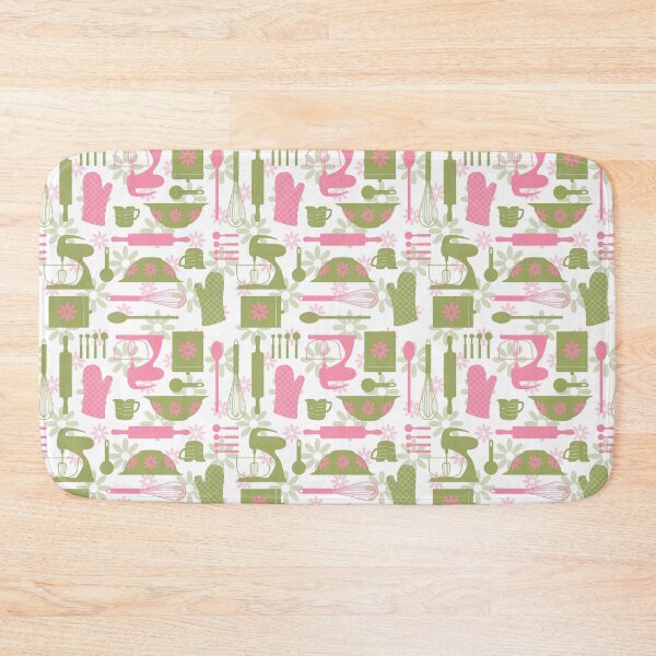 Item preview, Green and Pink Retro Kitchen  designed and sold by WickedRefined - Nicole Demereckis.