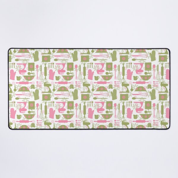 Item preview, Green and Pink Retro Kitchen  designed and sold by WickedRefined - Nicole Demereckis.
