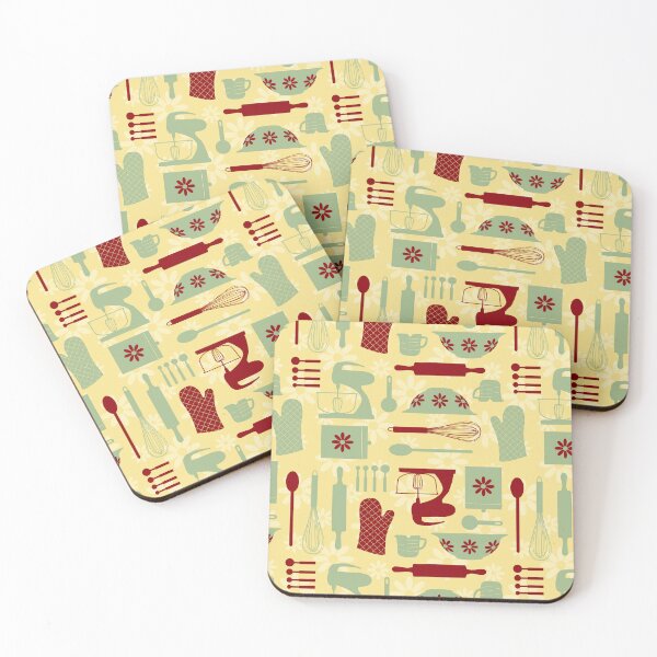 Item preview, Yellow Red Green Retro Kitchen  designed and sold by WickedRefined - Nicole Demereckis.