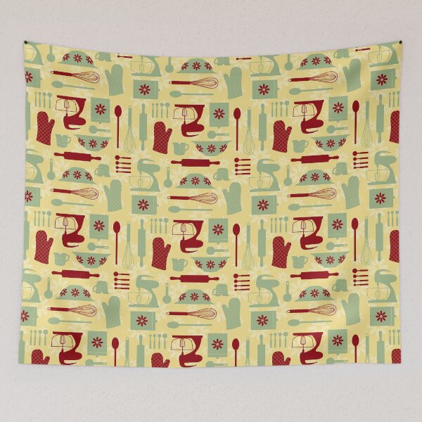 Item preview, Yellow Red Green Retro Kitchen  designed and sold by WickedRefined - Nicole Demereckis.