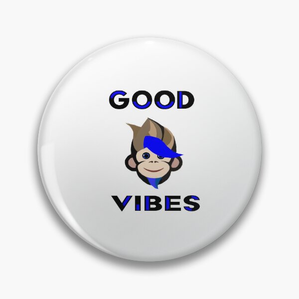 Item preview, The Monkey Good Vibes blue type designed and sold by RemieJames.