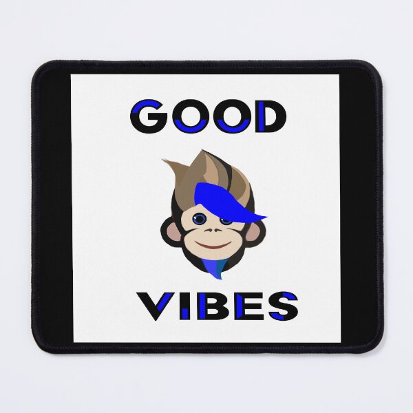 Item preview, The Monkey Good Vibes blue type designed and sold by RemieJames.