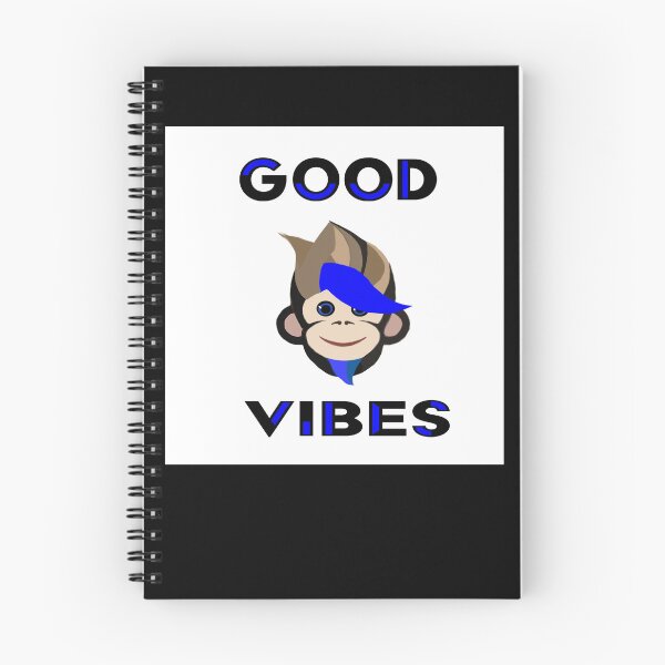 Item preview, The Monkey Good Vibes blue type designed and sold by RemieJames.