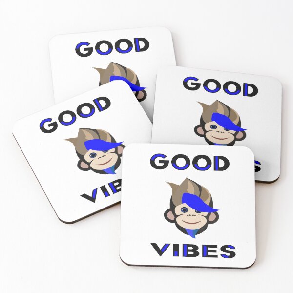 Item preview, The Monkey Good Vibes blue type designed and sold by RemieJames.