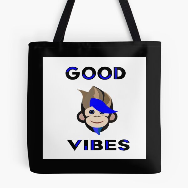 Item preview, The Monkey Good Vibes blue type designed and sold by RemieJames.