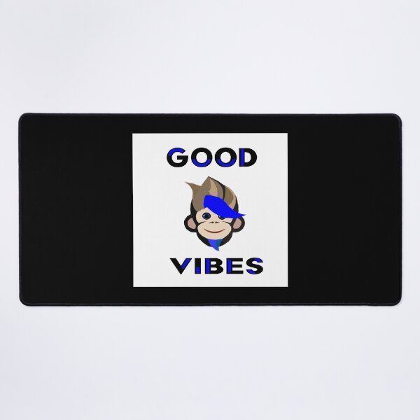 Item preview, The Monkey Good Vibes blue type designed and sold by RemieJames.