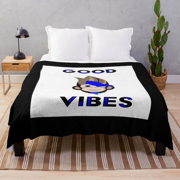 Item preview, The Monkey Good Vibes blue type designed and sold by RemieJames.