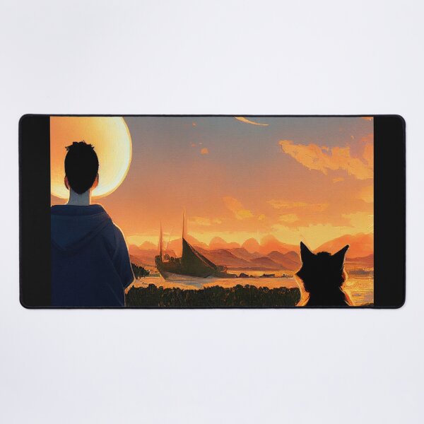 Item preview, Cat watching Sunset and me designed and sold by RileyKyler.