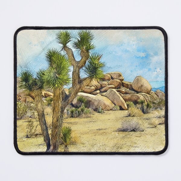 Artikelvorschau, Vintages Joshua Tree Nationalpark-Skizzen-Aquarell entworfen und verkauft von StudioAkubi.