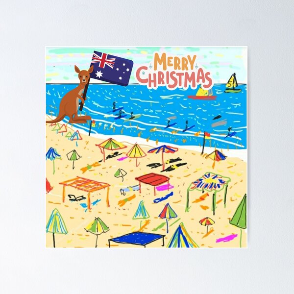 Artikelvorschau, WEIHNACHTEN AM STRAND IN AUSTRALIEN entworfen und verkauft von starfishstuff.