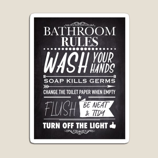 Item preview, Bathroom rules designed and sold by TRAVELLING THE COSMOS.