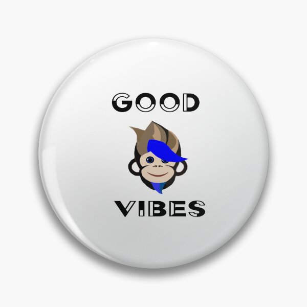 Item preview, The Monkey Good Vibes bk wht type designed and sold by RemieJames.