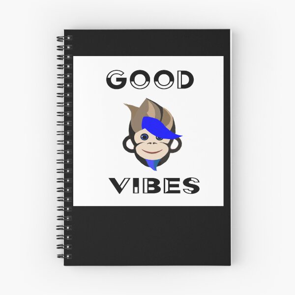 Item preview, The Monkey Good Vibes bk wht type designed and sold by RemieJames.