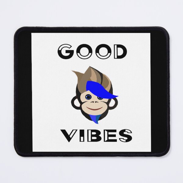 Item preview, The Monkey Good Vibes bk wht type designed and sold by RemieJames.