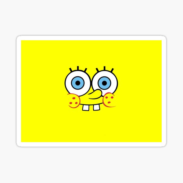 Spongebob funny face Sticker for Sale by stickers--Hakim