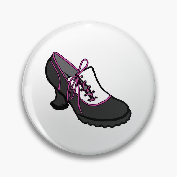 Item preview, Fluevog Bee's Knees Shoe Black/White/Pink designed and sold by anne m bray.