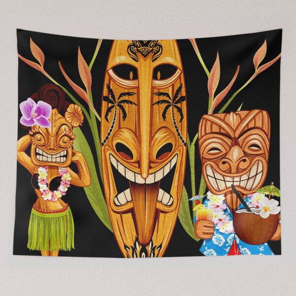 Item preview, Vintage Aloha Hawaiian Tiki Hula   designed and sold by joseech.