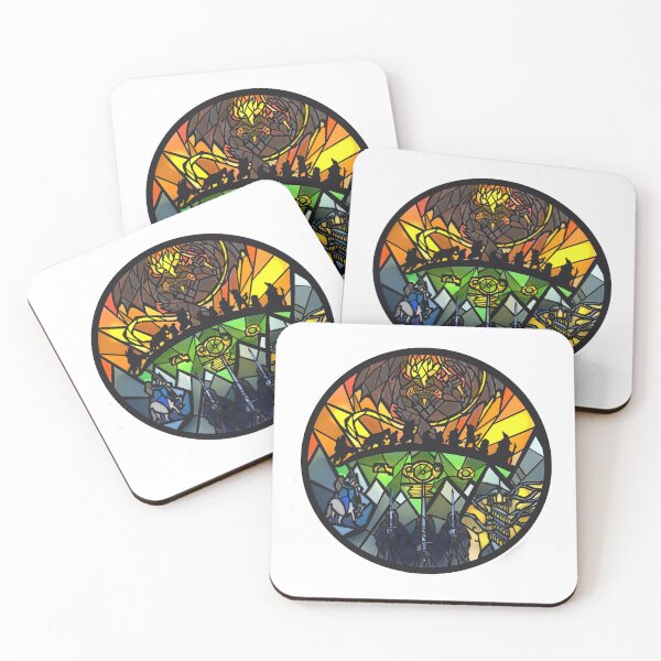 Item preview, Fellowship of the Ring Stained Glass Print designed and sold by natapants.