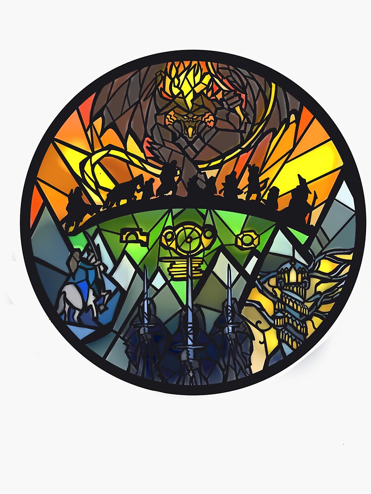 Fellowship of the Ring Stained Glass Print