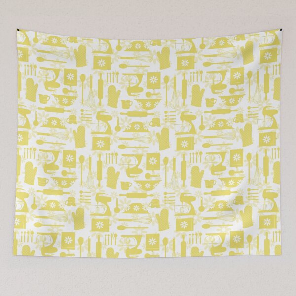 Item preview, Yellow Retro Kitchen  designed and sold by WickedRefined - Nicole Demereckis.