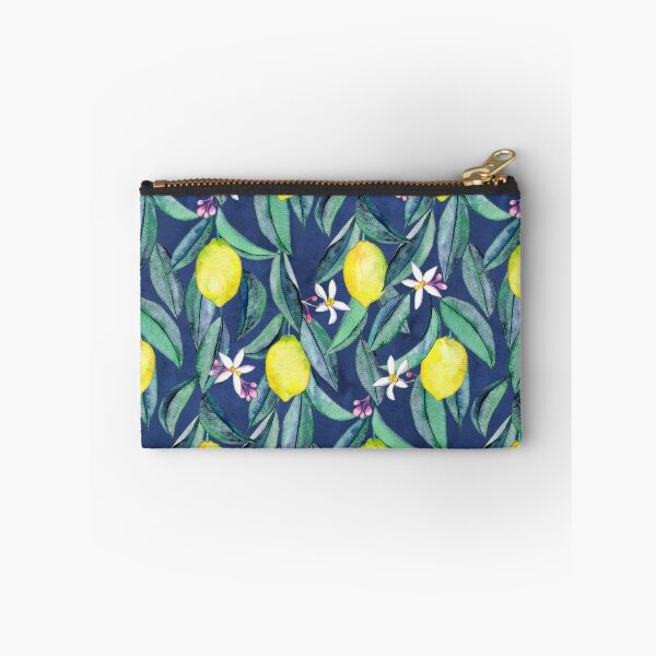 Item preview, When Life Gives You Lemons - watercolor lemons on dark blue designed and sold by micklyn.