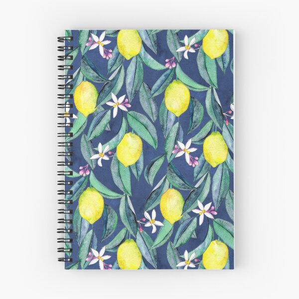 Item preview, When Life Gives You Lemons - watercolor lemons on dark blue designed and sold by micklyn.