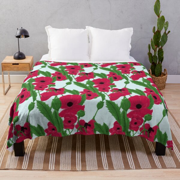 Item preview, Red Poppies Pattern designed and sold by SquibbleDesign.