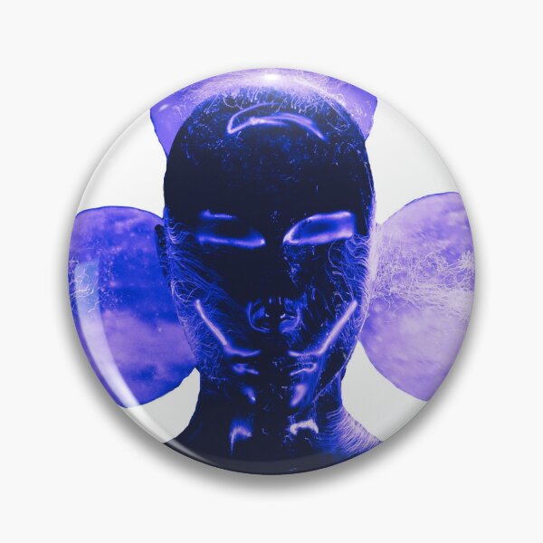 Item preview, Unusual Purple Neon Futuristic Face designed and sold by Dven-Clothes.