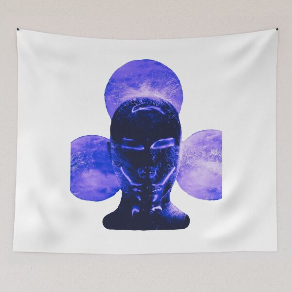 Item preview, Unusual Purple Neon Futuristic Face designed and sold by Dven-Clothes.